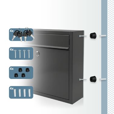 Скріпка Relaxdays для поштової скриньки з табличкою для імені