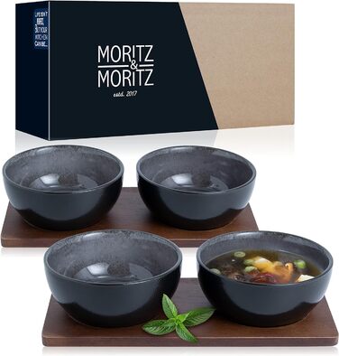 Набір посуду Moritz & Moritz VIDA 18шт Елегантний набір тарілок на 6 персон у високоякісному порцеляновому посуді, що складається з 6 обідніх тарілок, 6 десертних тарілок, 6 супових тарілок (4 великі миски для занурення)