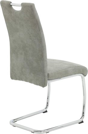Крісло-гойдалка Hela Tische Flora, кухонне, сіре, з металевим каркасом, 42x57x98 см