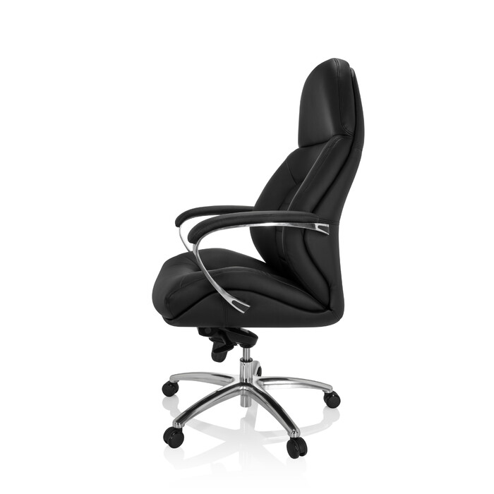 Крісло офісне / Крісло керівника BRENTON XXL зі штучної шкіри чорного кольору hjh OFFICE