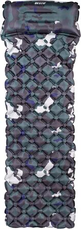 Кемпінговий килимок для сну Надувний надувний матрац Відкритий ультралегкий водонепроникний 190 x 58 x 5 см Компактний килимок для сну з подушкою (військовий)