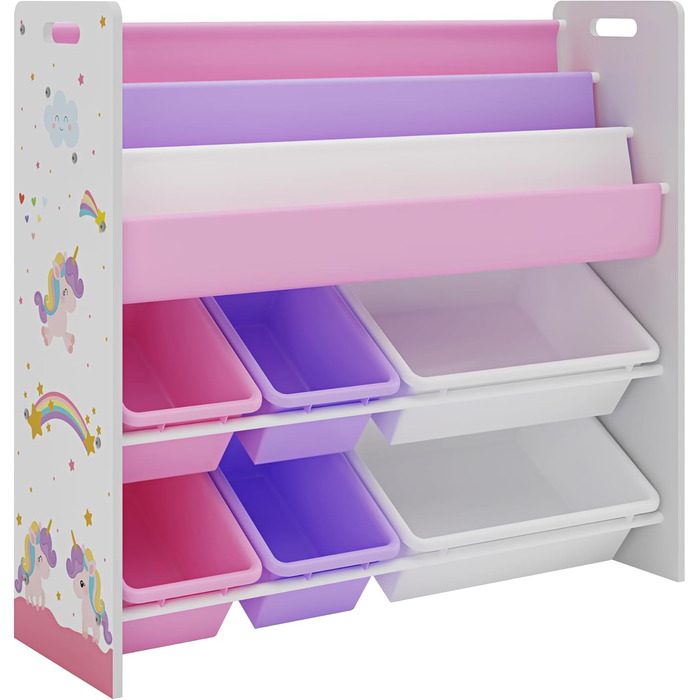 Дитяча полиця для іграшок Einhorn від en.casa: 6 кошиків, 78 x 86 x 27 см