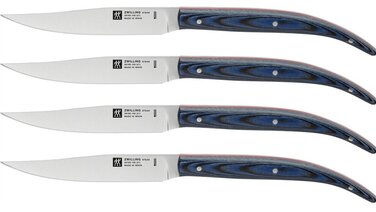 Набір ножів для стейків із 4 предметів Blue Micarta Steak Knife Zwilling