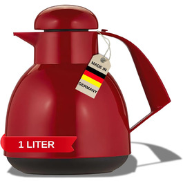 Термос Helios Day Thermoskanne Rot 1L: 6 годин тепла, підставка для пакетиків чаю, легке очищення, для чаю та кави