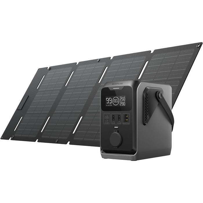Електростанція EcoFlow Trail 300 DC+45W: портативна, 288 Wh, 300W, LFP-батарея, сонячний генератор, 5 виходів, захист від падінь, для кемпінгу та подорожей