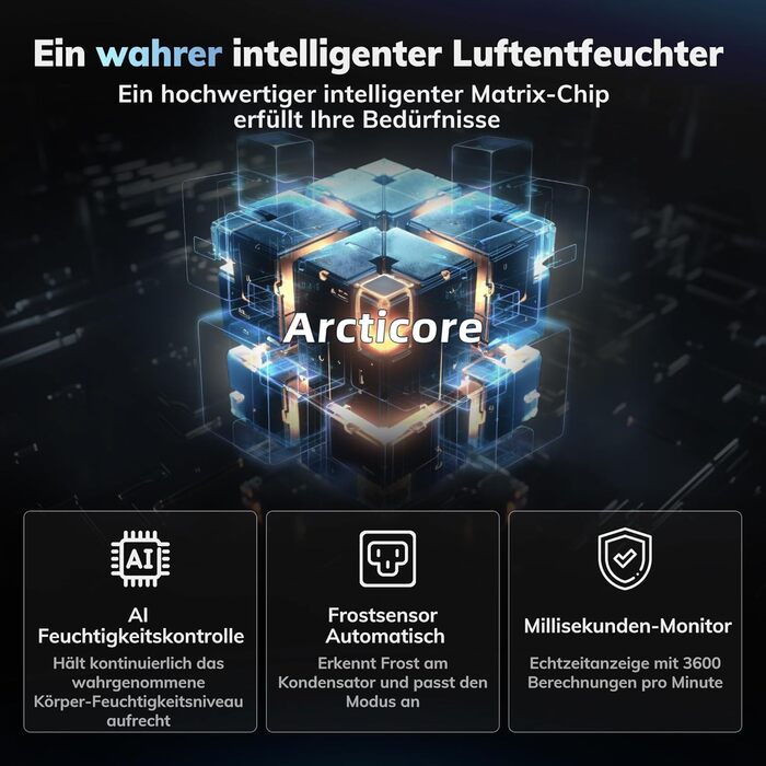 Електричний осушувач повітря AEOCKY 25L/день, 50м², з відведенням води, для підвалу, пральні, спальні, ванної кімнати (білий)