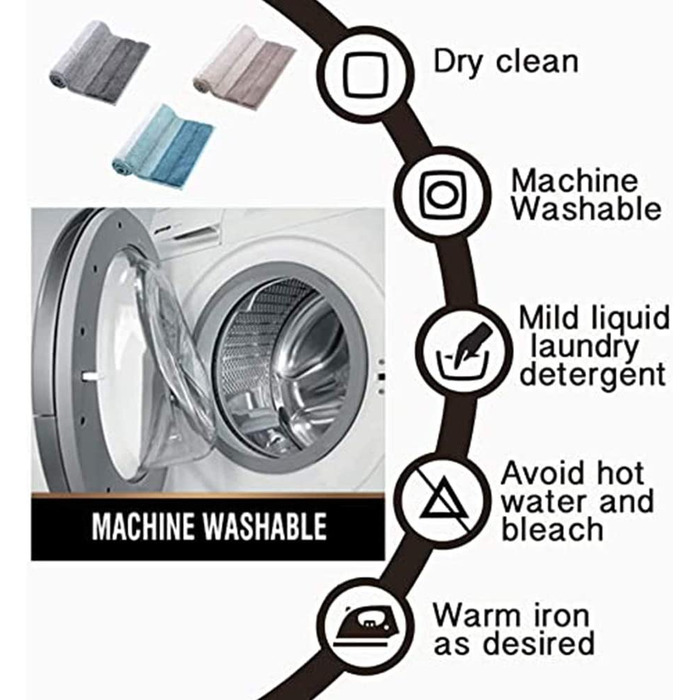 Килимок для ванної Treer, нековзний миється, м'який килимок з мікрофібри, всмоктуючий килимок для ванної кімнати, ванної, передпокою, дверний килимок (50x80 см, простирадла)