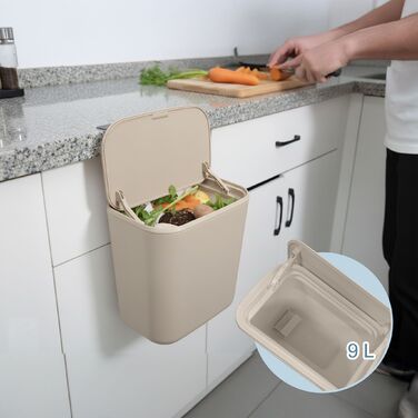 Відро для сміття Relaxdays для підвішування, 9 л