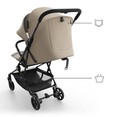 Дитячий прогулянковий візок Kinderkraft NEBO — легкий, компактний, для ручної поклажі (до 22 кг)