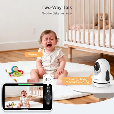 Відеоняня HelloBaby HB6351Plus з камерою та аудіо, 5