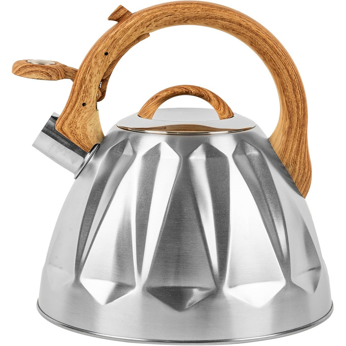 Чайник Karl Hausmann 3L з автоматичним свистком для індукційних, газових та електричних плит (нержавіюча сталь)