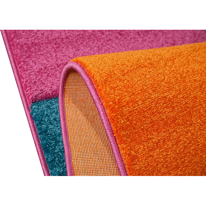 Дитячий килимок, килимок для ігор, дитячий килим в клітку, багатобарвний червоний бірюзовий Помаранчевий кремовий зелений рожевий Розмір 80x150 см