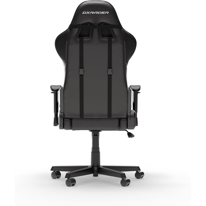 Крісло ігрове DXRacer Formula L чорне, шкіра PVC, ергономічне, для PC геймерів та офісу