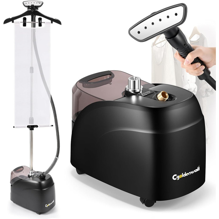 Вертикальний парогенератор CGOLDENWALL 2000W з ємністю 3.2L, швидкий нагрів за 45с, 2 режими прасування для всіх тканин, з аксесуарами та регулюванням висоти