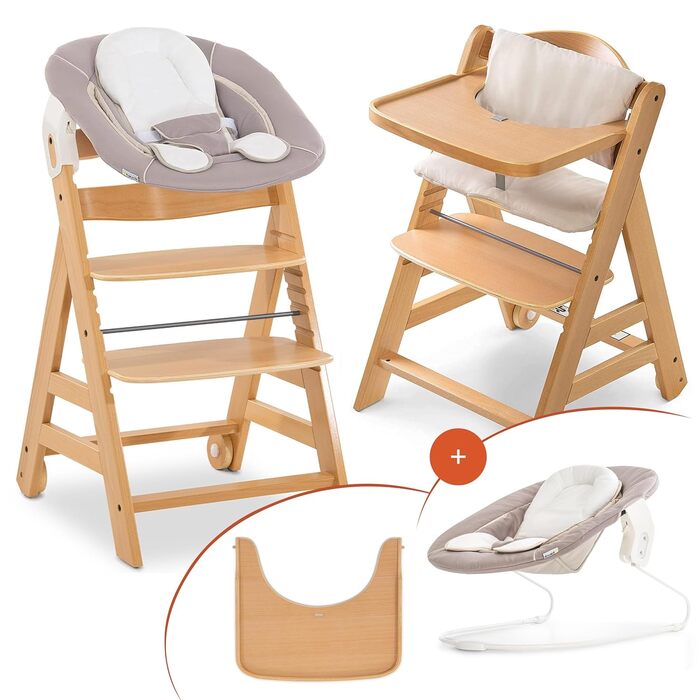 Дитячий стільчик Hauck Alpha Move Newborn Set - регульований, з підставкою для новонароджених та піднос