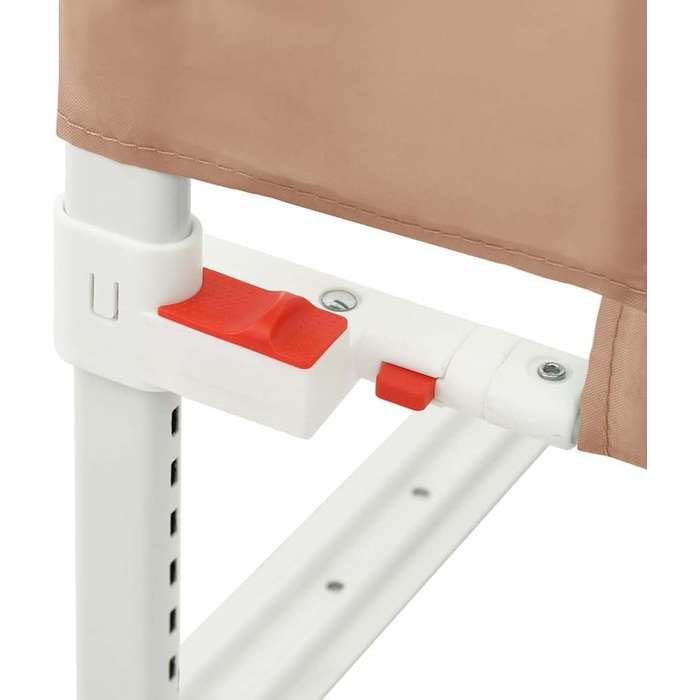 Бортик для ліжка дитячого vidaXL 200x25 см, бежевий (Taupe), тканинний захист від випадання для малюків та немовлят