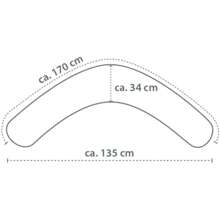 Подушка для вагітних та годування Theraline Dodo з наповнювачем-перлинами та чохлом, 170 см