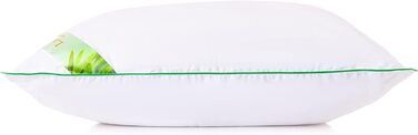 Бамбукова подушка Pen-Pol 60x80 - Біла - Гіпоалергенна подушка - Подушка для ліжка - Подушка для сну для дому - Натуральний матеріал - Бамбукова подушка для спальні - Високоякісний наповнювач для подушки 60x80 білий