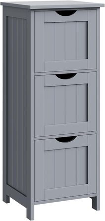 Шафка для ванної кімнати WOLTU, вузька, з 3 висувними ящиками, 32 x 30 x 81 см, для ванної, вітальні, спальні, кухні, сучасний дизайн, білий колір, BZS123ws