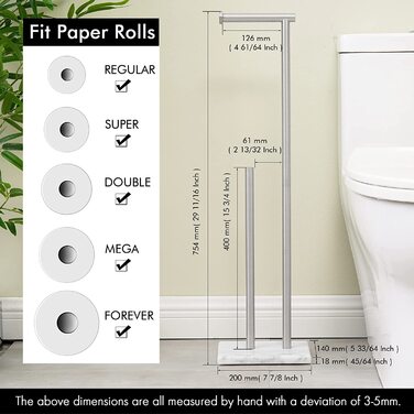 Підлоговий тримач для туалетного паперу KES