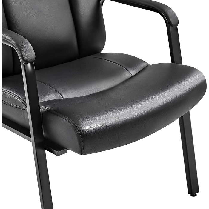 Крісла їдальні Yaheetech (2 шт.) з підлокітниками, чорні, штучна шкіра | Стільці для кухні, вітальні, офісу