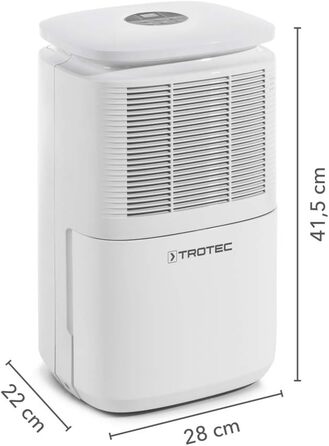Комфортний осушувач повітря TROTEC TTK 30 E (макс. 12 л/день), підходить для приміщень площею до 37 м / 15 м включно. BZ06