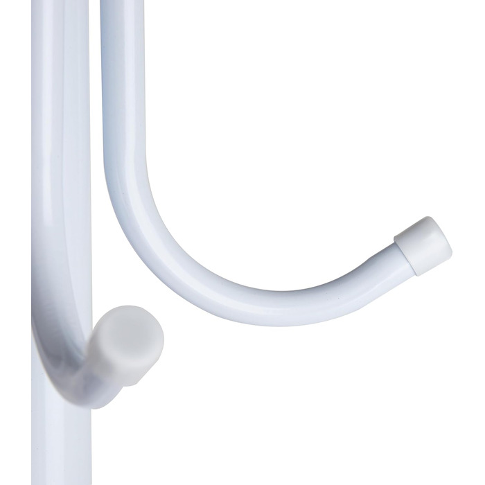 Вішалка для одягу Mind Reader Alloy Collection з 8 гачками, металева, біла, 14.75' x 16.5' x 69'