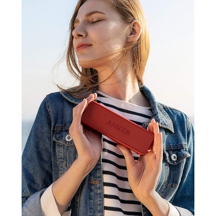 Портативна Bluetooth колонка Anker SoundCore 2, червона: потужний звук, глибокий бас, 24 год роботи, водонепроникність IPX7, сумісна з iPhone, Galaxy