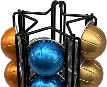 Тримач для капсул Vertuo MaxMiuly (35 шт), обертається, для зберігання капсул кави Vertuo, сумісний з Nespresso (Чорний)