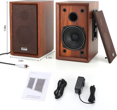 Дерев'яні колонки для ПК 2.0 40W – потужний бас, Hi-Fi, USB/Bluetooth, DSP, для ноутбука та комп'ютера