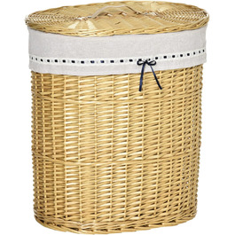 Плетений кошик для білизни з кришкою, 100 л, 538x57 см