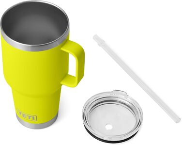 Термос YETI Rambler з кришкою-соломинкою, 35 oz (1 л), колір Firefly Yellow