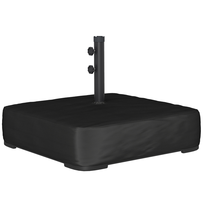 Підставка для парасольки, 80 кг пісочний наповнювач, міцна основа для гойдалок та стійок діаметром 48 мм, чорного кольору