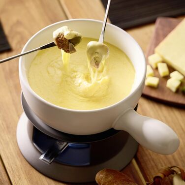 Фондю Schulte-Ufer Tessin 20 см, білий, з імітацією нержавіюючої сталі