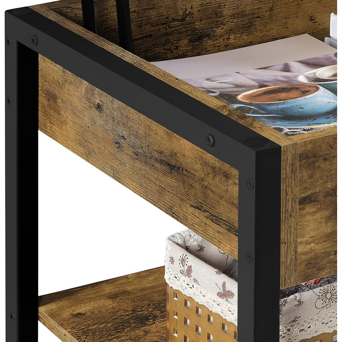 Журнальний столик Yaheetech з регульованою висотою, для вітальні, з металевим каркасом