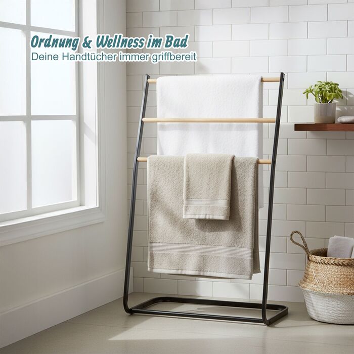 Підставка для рушників Relaxdays, 3 яруси, метал