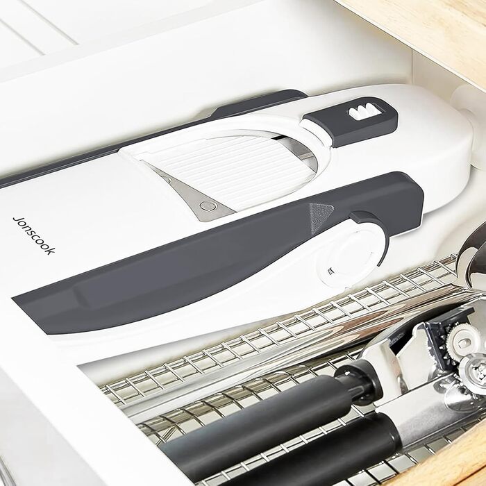 Набір для нарізання овочів 5-в-1, регулювання товщини 0,1-8 мм, сірий (Space Grey)