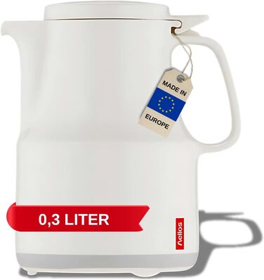 Термос Helios Thermoboy з нержавіючої сталі, 0.6 л, блакитний, з кришкою-засувкою, для дому та подорожей