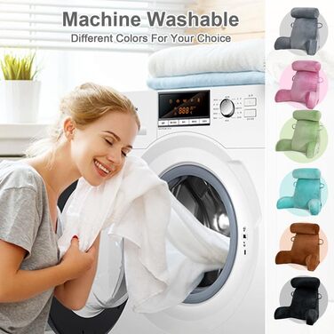 Подушка для читання Mingfuxin для ліжка, дивана, підлоги з регульованою підтримкою шиї та спини (Рожева)