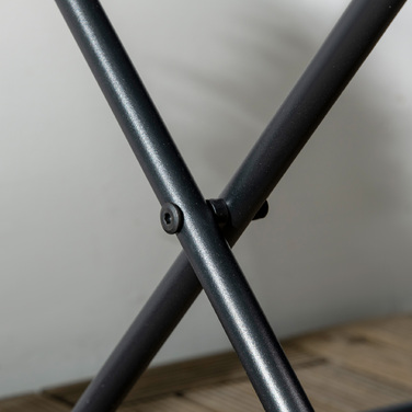 Outsunny Side Table Розкладний садовий стіл з полі ротанга, журнальний столик для балкона, метал чорний 40 x 40 x 40 x 40 см