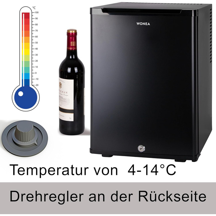 Міні-холодильник 28 літрів: безшумний, з замком, для вина, з підсвіткою, дверцята відкриваються з обох сторін