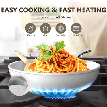 Набір посуду Cooksmart 10 предметів: каструлі, сковороди з антипригарним покриттям, нержавіюча сталь