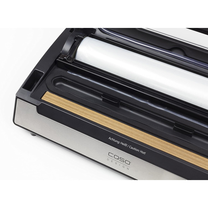 Професійний вакууматор CASO FastVac 500 для бізнесу, вакуумний пакувальник з подвійним швом та потужним насосом 20 л/хв, комплект з 2 рулонами фольги