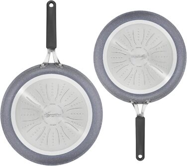 Набір сковорідок Lagostina Tempra Mineral з антипригарним покриттям, 24/28 см, силіконовий гриб, для всіх джерел тепла