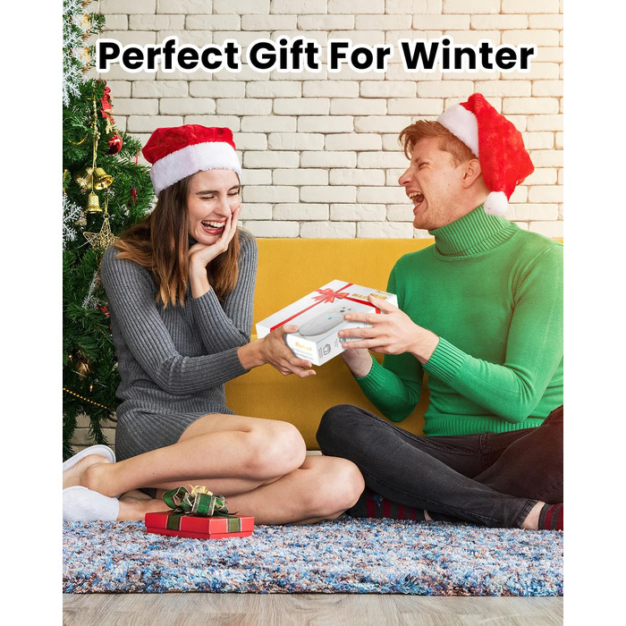 Електричний грієчка для рук Miaton 6000mAh - перезаряджуваний кишеньковий обігрівач для кемпінгу, подарунок для чоловіків, жінок, дітей