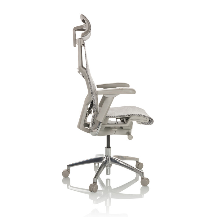 Офісний крісло / Крісло для керівника POFIT G GEN2 з сітчастою спинкою, світло-сірого кольору, hjh OFFICE