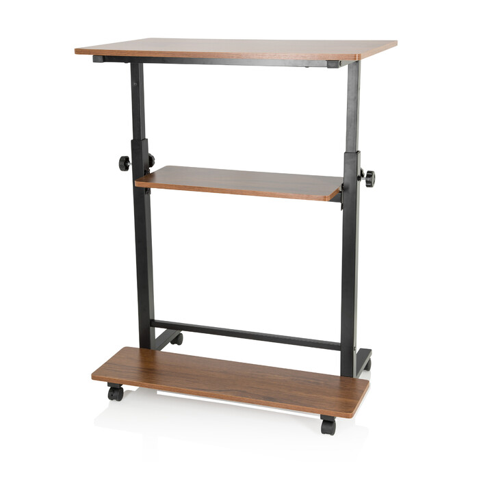 Робочий стіл / Комп'ютерний стіл СТАНЦІЯ II 50 x 80 см чорний / горіх hjh OFFICE