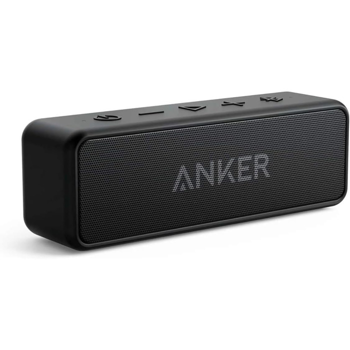 Портативна Bluetooth колонка Anker SoundCore 2 - потужний звук, глибокий бас, 24 години роботи, водонепроникність IPX7, для iPhone, Galaxy та інших пристроїв (Чорний)