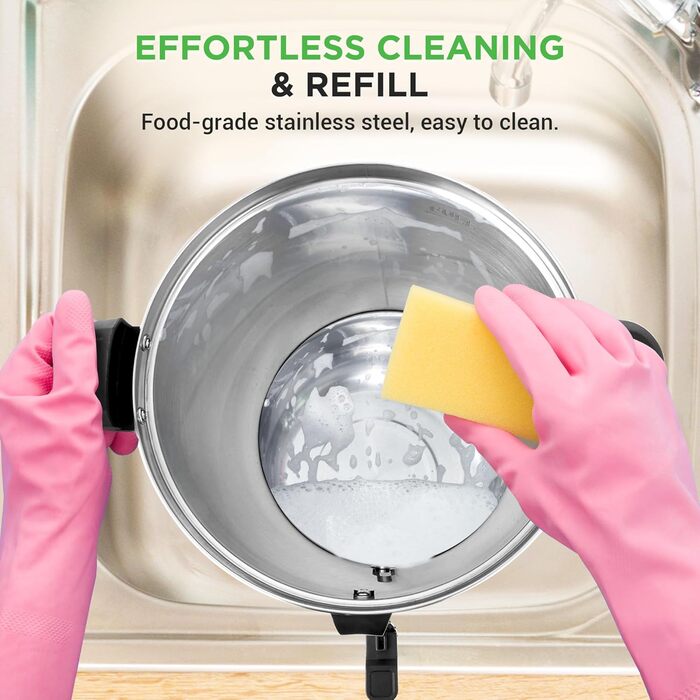 NutriChef Електричний автоклав та дозатор гарячої води 13л – нержавіюча сталь, безпечний кришка, краник без підтікання | Функція підігріву для глінтвейну, чаю, кави | Для комерційного та приватного використання | 1100W, компактний пристрій 13 літрів