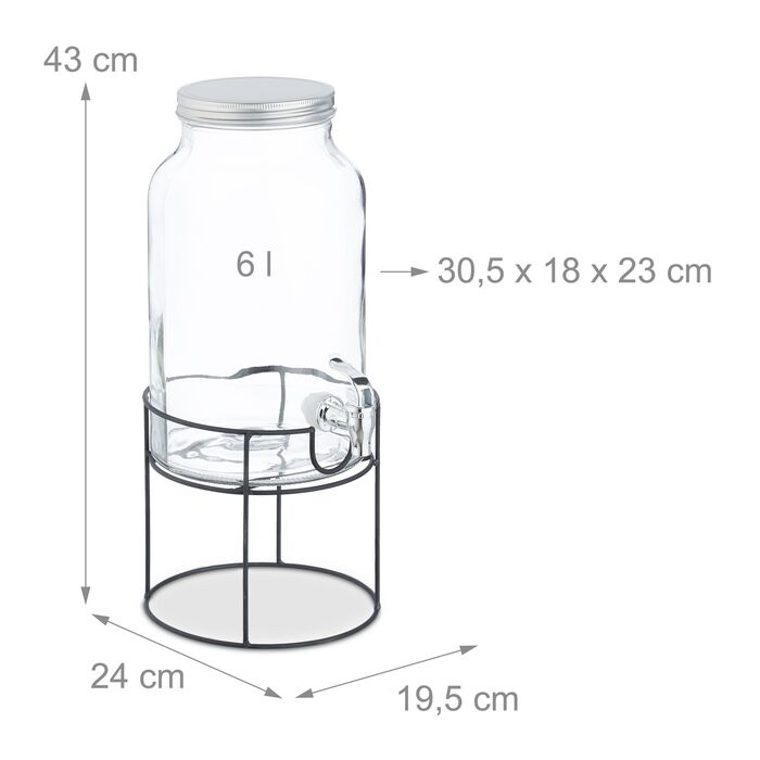 Дозатор для напоїв Relaxdays зі стійкою